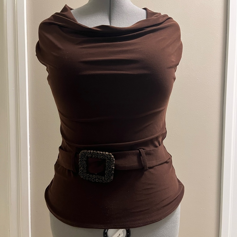 Frank Lyman Design Chocolate Brown Top